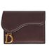 Christian Dior Saddle Card Holder, front view